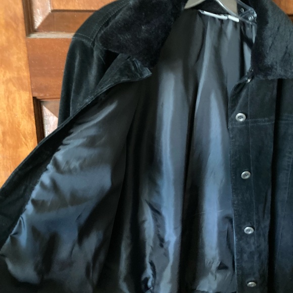 Black Chico’s leather jacket with faux fur sz. 2 - Picture 4 of 4